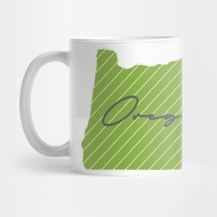 State of Oregon, green Mug